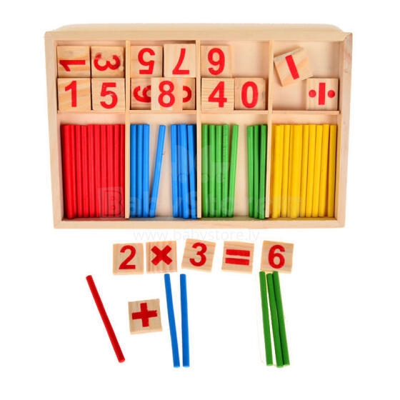 Ikonka Stick  Art.KX9878  Koka komplekts skaitīšanai