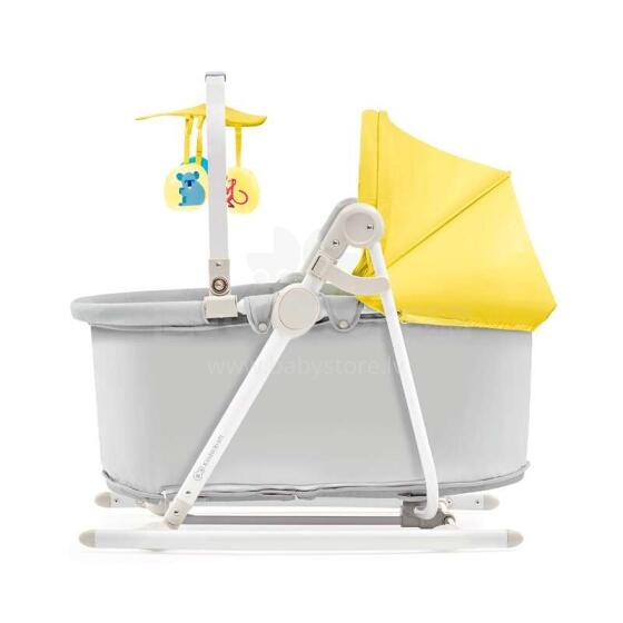 KinderKraft'21 Unimo Grey 5 in 1 Art.KBUNIMUPYEL0000 yellow Bērnu šūpuļkrēsliņš-gultiņa pieci vienā