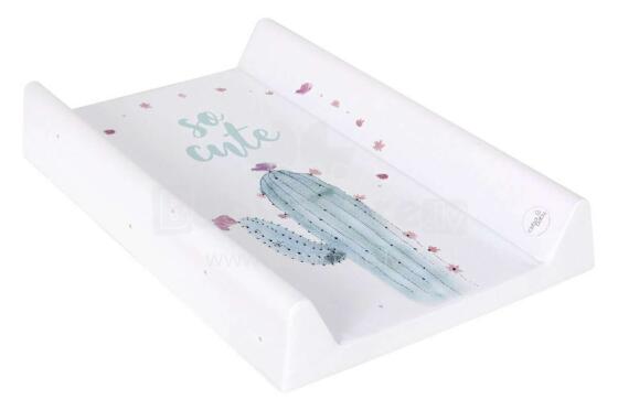 Ceba Baby Strong Art.139616 Watercolor Cactus Матрас для пеленания с твердым основанием + крепление для кроватки (70x50cм)