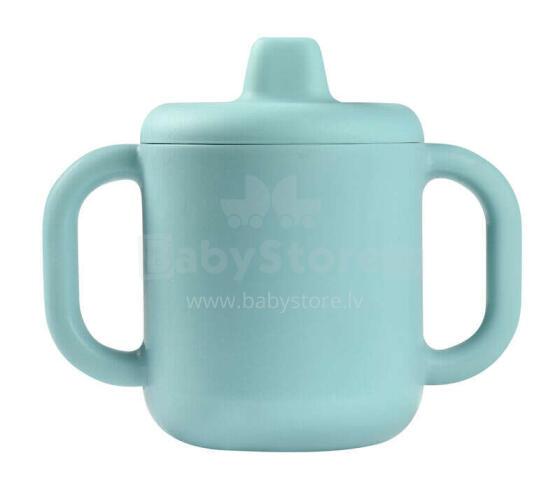 Beaba Silicone Cup Art.913524 Blue Силиконовая обучающая кружечка c ручками, 170 мл.