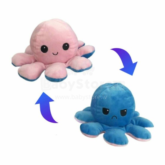 Atgriezenisks emociju astoņkājis, rozā/zils