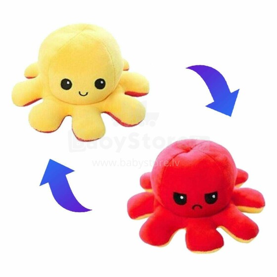 Atgriezenisks emociju astoņkājis, sarkans/dzeltens