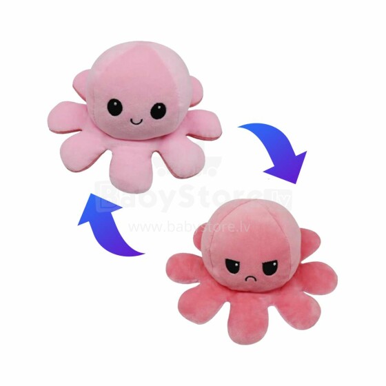 Atgriezenisks emociju astoņkājis, rozā/violeta