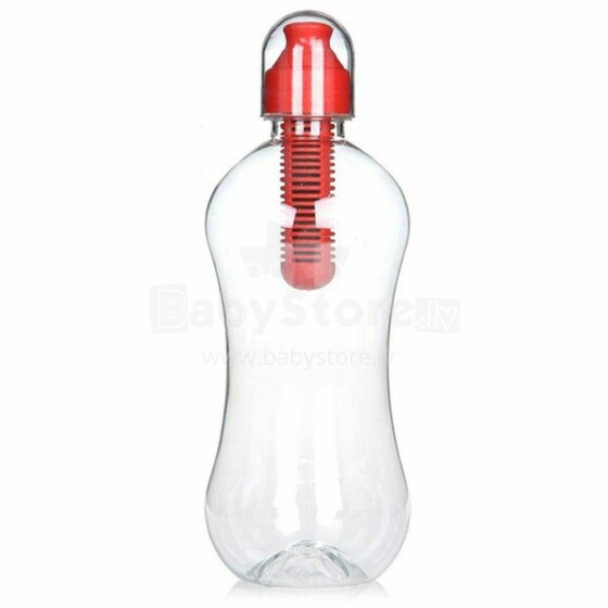 Pudele ar oglekļa filtru 0,5l, sarkana