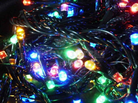 200 LED Ziemassvētku āra vītne, garums 18,7 m., Daudzkrāsains