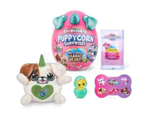 RAINBOCORNS plīša rotaļlieta ar piederumiem Puppycorn Surprise, 4 sērija, 9251