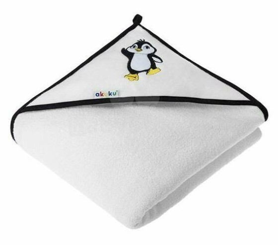 Akuku Penguin Art.A1240   Детское полотенце с капюшоном (100x100 cм)