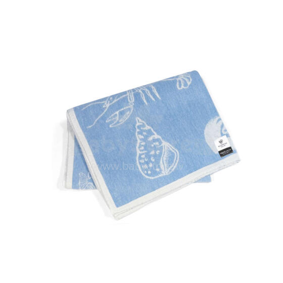 Organic Cotton Art.140658 Blue Dabīgas kokvilnas plediņš-pārklājs bērniem 90х140cm