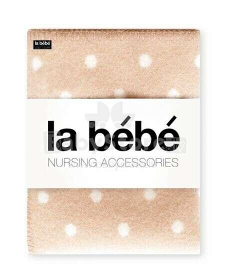 La bebe™ Lambswool  Art.113477 Beige dots Детское шерстяное одеяло/плед из мягкой шерсти (New Zeland wool) 70х90см
