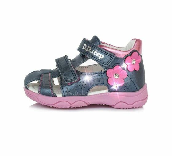 D.D.Step (DDStep) Art.AC64-762AM Pink  Экстра комфортные сандалики для девочки со световыми эффектами (25-30)