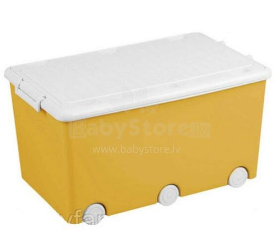 Tega Baby Art. PW-001-124 Dark Yellow Ящик для игрушек на колесиках