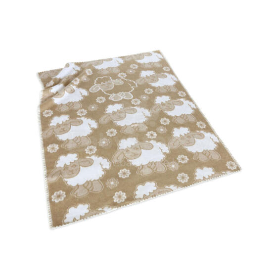 Kids Blanket Cotton  Art.G00009 Beige  Детское одеяло/плед  100х118см(B категория качества)