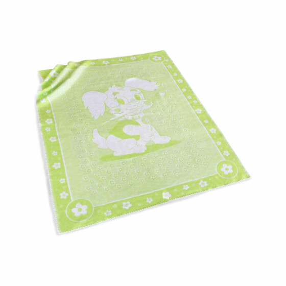 Kids Blanket Cotton  Art.C0005553 Green Dog Mėlynas pledas / antklodė vaikams 100x140cm, (B kokybės kategorija)