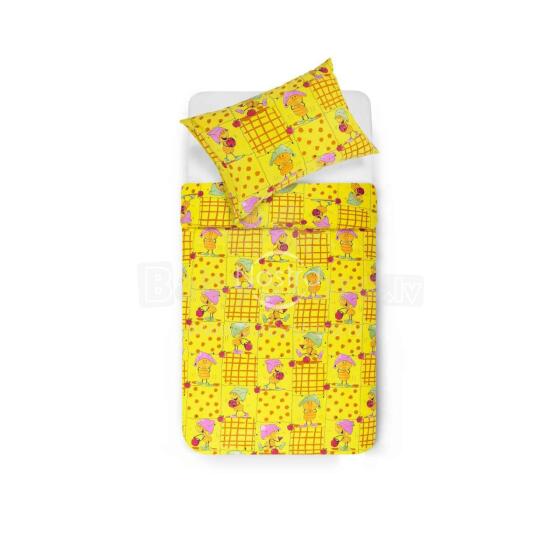 Kids Bedding Set saldus Sapnas  Art.G02454 Playful Friends Хлопковое постельное белье  100x140 (+5см)