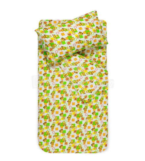 Kids Bedding Set Art.G02454 Small Bears  Хлопковое постельное белье из 3-х частей 100x140 (+5см)