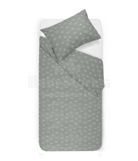 Kids Bedding Set Art.G02454 Crown Kokvilnas gultas veļas komplekts no 3 daļam 100x140 (+5сm)
