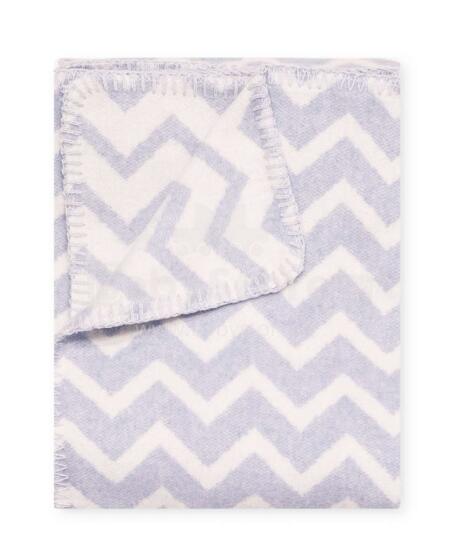 Kids Blanket Cotton Zigzag Art.14098 Blue  Детское одеяло/плед  100х140см(B категория качества)