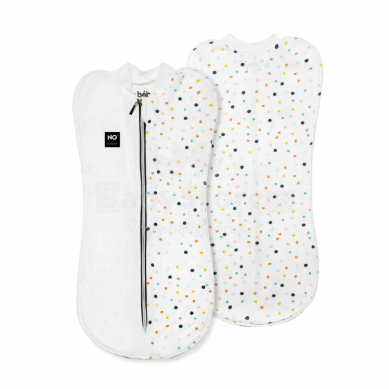 La Bebe™ NO Swaddle Up Art.10-42-221 Dots Хлопковая пелёнка для комфортного сна/спальный мешок 3,2 кг до 6,4 кг.