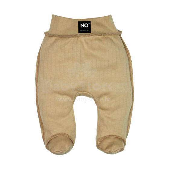 La Bebe™ NO Baby Pants Art. 9-04-221 Camel Zīdaiņu bikses ar plato jostu un pēdiņam no kokvilnas