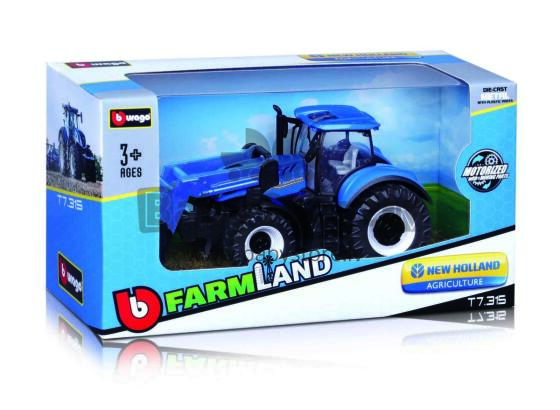 BBURAGO 10cm lauku traktors ar frontālo iekrāvēju, asort., 18-31630