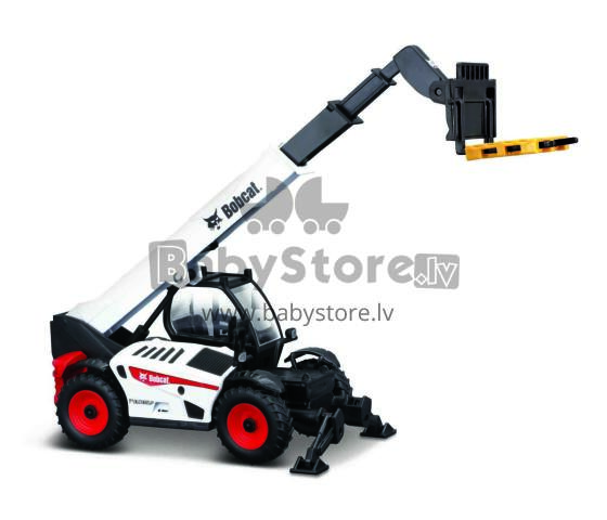 BBURAGO 1:48 teleskopiskais iekrāvējs Bobcat T40.180SLP ar palešu dakšu, 18-32087