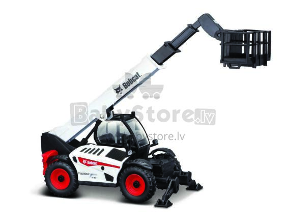BBURAGO 1:48 teleskopiskais iekrāvējs Bobcat T40.180SLP ar platformu, 18-32088