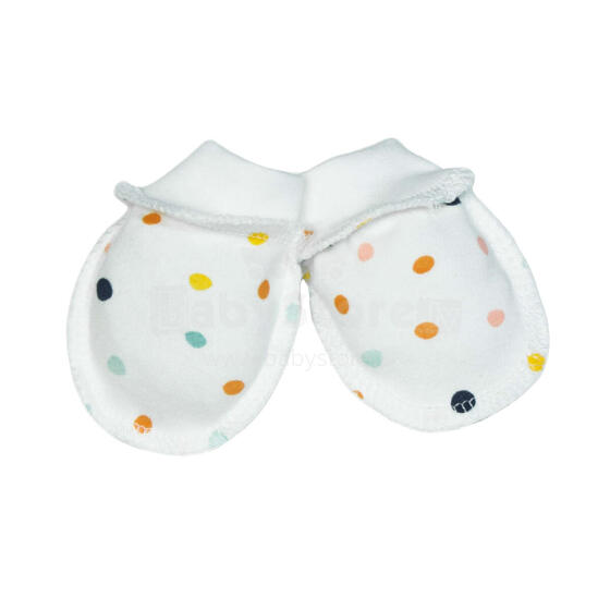 La Bebe™ NO Baby Mittens Art. 10-02-221 Dots Детские рукaвички/антицарапки из мягкого хлопка
