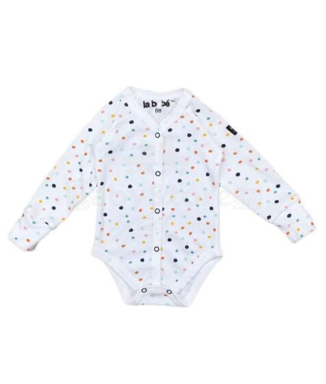 La Bebe™ NO Baby Body Art. 10-10-223 Dots Бодик из 100% мягкого хлопка с длинным рукавом