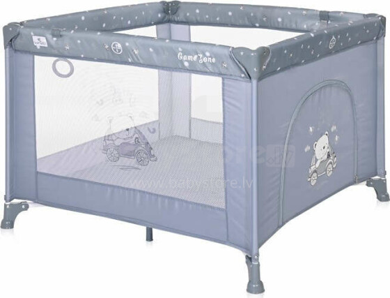 Lorelli Game Zone Art.10080142154 Silver Blue Bērnu manēža - ceļojumu gultiņa