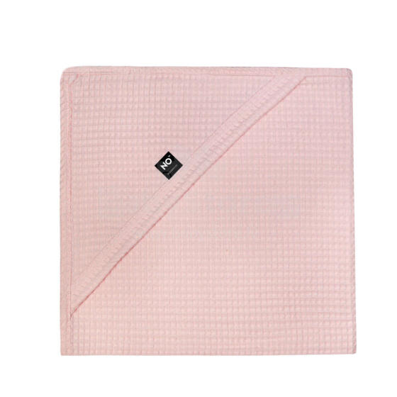 La Bebe™ NO Baby Towel  Art.141193 Blush Вафельное полотенце  детское с капюшоном  75x75см