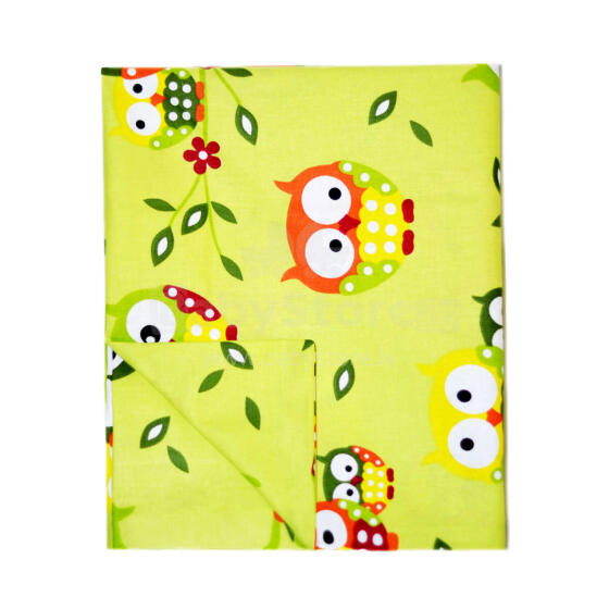 UR Kids Bedding Art.141327 Owl Green Детский пододеяльник из 100% хлопка 120x100cm