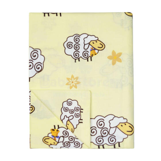 UR Kids Bedding Art.141360 Sheep Beige  Детский пододеяльник из 100% хлопка 120x100cm