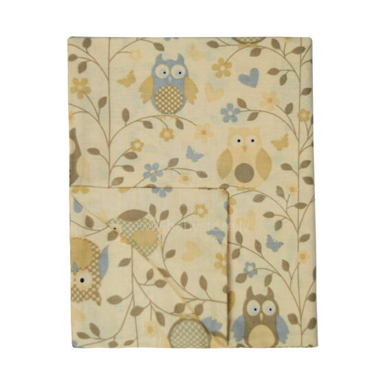 UR Kids Bedding Art.141362 Owl  Детский пододеяльник из 100% хлопка 75x100cm