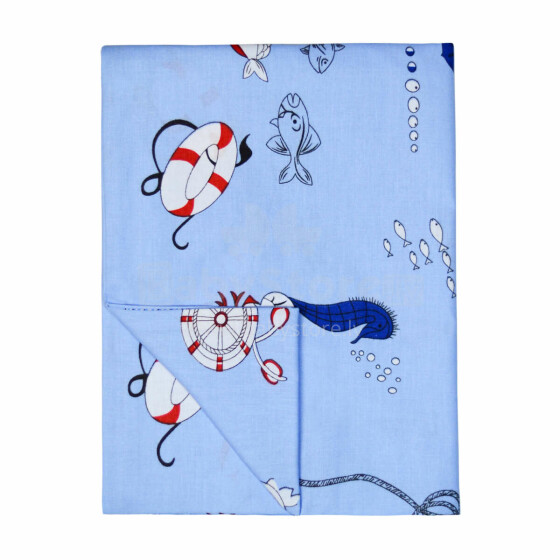 UR Kids Bedding Art.141389 Sea Blue  Детский пододеяльник из 100% хлопка 120x100cm