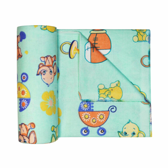 UR Kids Flannel  Art.141442 Elephant  Фланелевая пеленка для малышей 75x90 cm