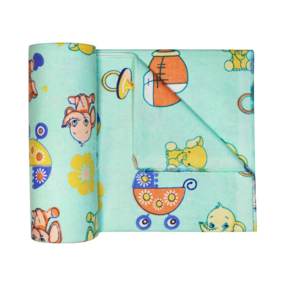 UR Kids Flannel  Art.141442 Elephant Mazuļu dabīgas kokvilnas flaneļa autiņš izm.75x90 cm