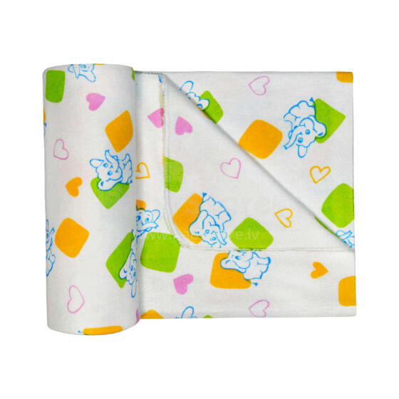 UR Kids Flannel  Art.141443 Elephant  Фланелевая пеленка для малышей 75x90 cm