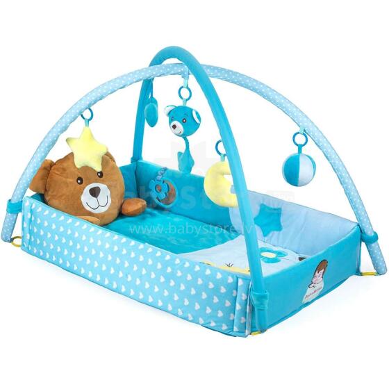 Zoogi Playmat Bear Art.40256 Blue  attīstošais paklājiņš ar mantiņam