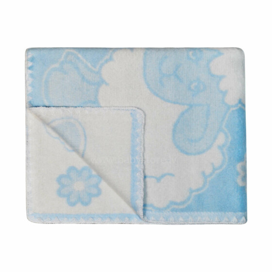 UR Kids Blanket Cotton  Art.141497 Sheep Light Blue Детское одеяло/плед из натурального хлопка 100х140см
