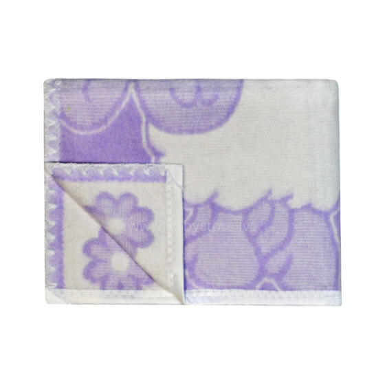 UR Kids Blanket Cotton Art.141501 Sheep Violet Dabīgas kokvilnas pleds/sega bērniem 75x100cm
