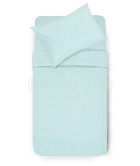 Kids Bedding Set Art.G02454 Polka Dots Blue Kokvilnas gultas veļas komplekts no 3 daļam 100x140 (+5сm)