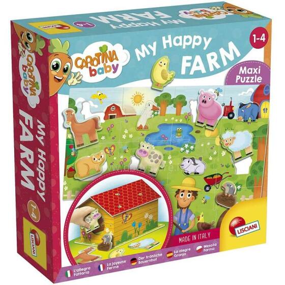Carotina Baby Puzzle 3D Happy Farm Art.92567 Развивающая игра/пазл