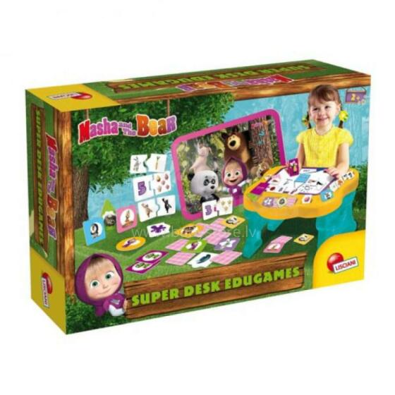 Lisciani Giochi Edugames Masha Art.89192  Attīstoša spēle 10 vienā numuru, krāsu, formu, loģika puzzles, atmiņas secību.
