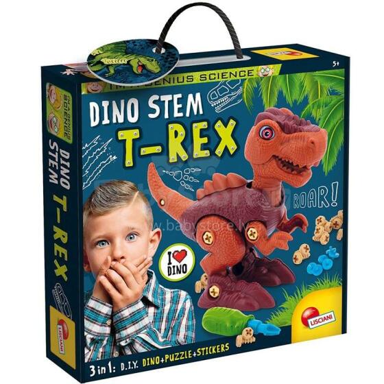 Lisciani Giochi  Genius Dino Art.92406  Игровой набор Динозаврик с отверткой+пазл