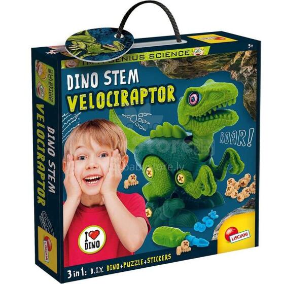Lisciani Giochi  Genius Dino Art.92413 Dinozaurs-konstruktors+puzle