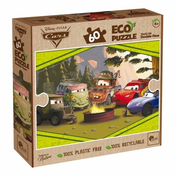 Lisciani Giochi Eco Puzzle Cars Art.91867  Liela puzle,60 gab