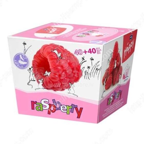 Happy  Art.114833 Гигиенические платочки  raspberry ,80шт.