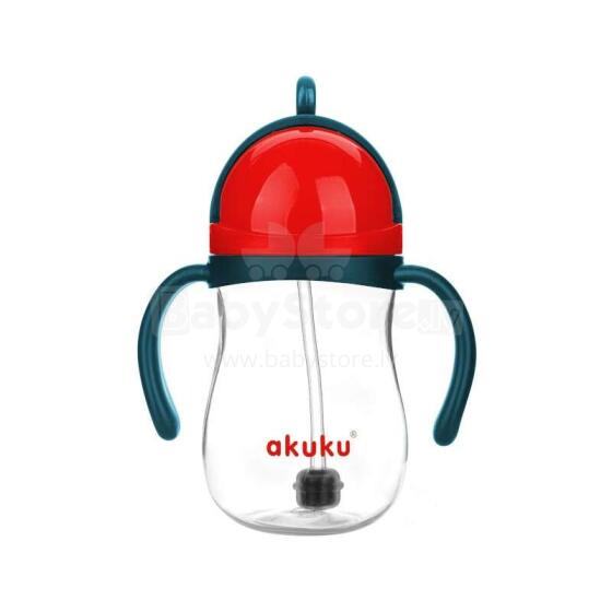 Akuku Bottle Art.A0164 krūzīte ar mīkstu salmiņu,280 ml