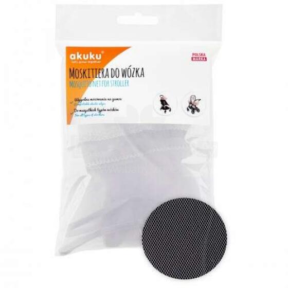 Akuku Mosquito Net Art.A0445 White  moskītu tīkls bērnu ratiem