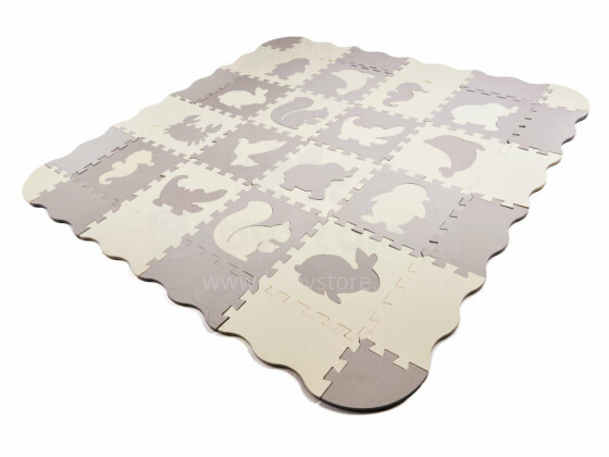 Ikonka Puzzle Art.KX6269  Bērnu daudzfunkcionālais grīdas paklājs puzle no 36 elementiem